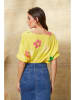 Fleur de Lin Shirt "Aphrodite" in Gelb/ Bunt