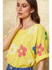 La Compagnie Du Lin Koszulka Aphrodite" w kolorze żółtym ze wzorem