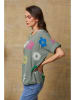 Fleur de Lin Shirt "Aphrodite" in Khaki/ Bunt