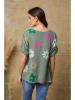 Fleur de Lin Shirt "Aphrodite" in Khaki/ Bunt