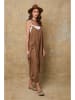Plume Leinen-Latzhose "Bridget" in Hellbraun