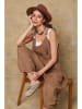 Plume Leinen-Latzhose "Bridget" in Hellbraun