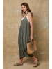 Plume Lniane ogrodniczki "Bridget" w kolorze khaki