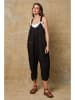 Plume Leinen-Latzhose "Bridget" in Schwarz
