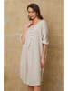 Fleur de Lin Leinen-Kleid "Cadence" in Beige