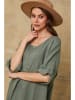 Fleur de Lin Leinen-Kleid "Cadence" in Khaki