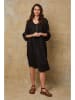 Fleur de Lin Leinen-Kleid "Cadence" in Schwarz
