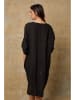 Fleur de Lin Leinen-Kleid "Cadence" in Schwarz