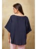 La Compagnie Du Lin Leinen-Shirt "Calane" in Dunkelblau