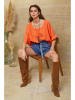La Compagnie Du Lin Leinenshirt "Calane" in Orange