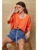 La Compagnie Du Lin Linnen shirt "Calane" oranje