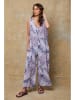 Joséfine Linnen jumpsuit "Magda" lila/blauw