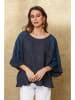 Joséfine Linnen blouse "Manella" donkerblauw