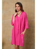 Joséfine Lniana sukienka "Mouna" w kolorze różowym