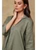 Joséfine Lniana sukienka "Mouna" w kolorze khaki