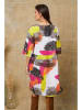 Fleur de Lin Leinen-Kleid "Quincy" in Weiß/ Bunt