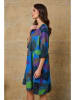 Joséfine Leinenkleid "Quincy" in Blau/ Bunt