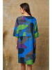 Joséfine Leinenkleid "Quincy" in Blau/ Bunt