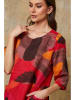 Fleur de Lin Leinen-Kleid "Quincy" in Rot/ Braun/ Orange