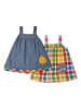 Frugi Omkeerbare jurk "Rosemary" blauw/meerkleurig