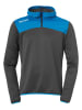 Kempa Hoodie "Emotion 2.0" in Anthrazit/ Blau