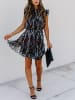 Milan Kiss Jurk zwart/wit/blauw