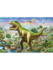Schmidt Spiele 3x 48tlg. Puzzle "Abenteuer mit den Dinosauriern" - ab 4 Jahren