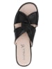 Caprice Leren slippers "Monaco" zwart