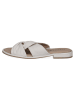 Caprice Leren slippers "Monaco" crème/wit