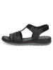 Caprice Skórzane sandały w kolorze czarnym