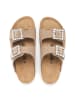 billowy Leren slippers beige