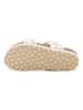 billowy Leder-Pantoletten in Gold