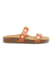 billowy Leren slippers lichtbruin