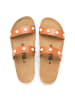 billowy Leren slippers lichtbruin