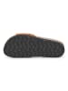 billowy Leren slippers lichtbruin