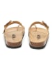 billowy Leren teenslippers beige/lichtbruin