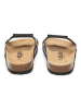 billowy Leren slippers zwart/goudkleurig