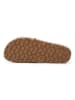 billowy Leren slippers lichtbruin