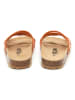 billowy Leren slippers oranje