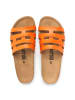 billowy Leder-Pantoletten in Orange