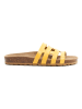 billowy Leren slippers geel