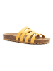 billowy Leren slippers geel
