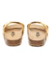 billowy Leren slippers geel