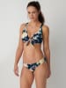 Triumph Biustonosz-bikini "Botanical Leaf" w kolorze granatowym