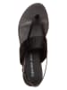 Calvin Klein Leder-Zehensandalen in Schwarz