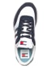 Tommy Hilfiger Leren sneakers wit/donkerblauw