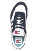 Tommy Hilfiger Shoes Leder-Sneakers in Weiß/ Dunkelblau