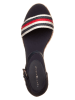 Tommy Hilfiger Leren sleehaksandalen donkerblauw