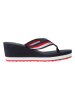 Tommy Hilfiger Shoes Keilzehentrenner in Dunkelblau/ Weiß/ Rot