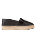 Calvin Klein Leder-Espadrilles in Schwarz